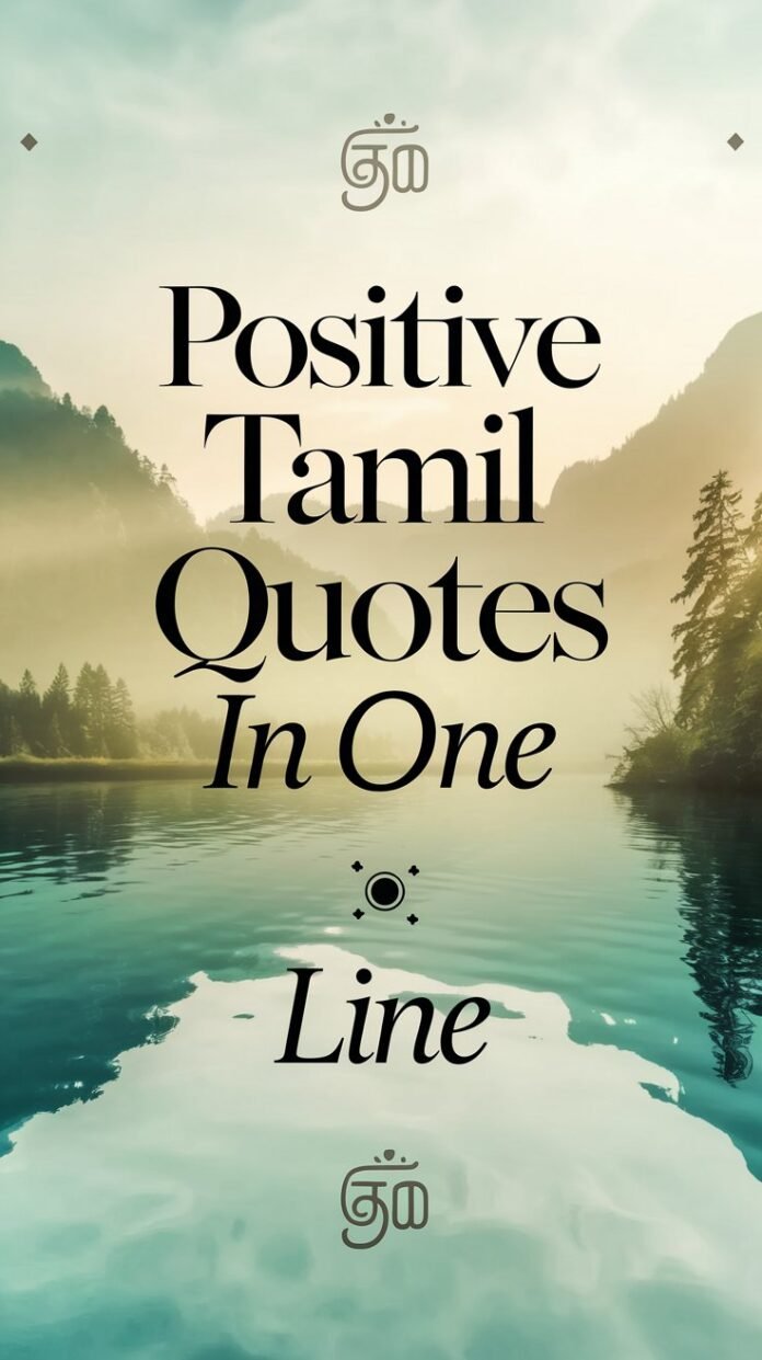 Positive Tamil Quotes in One Line